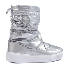 Stivali da neve isolati argento da donna Big Star KK274195 d'argento