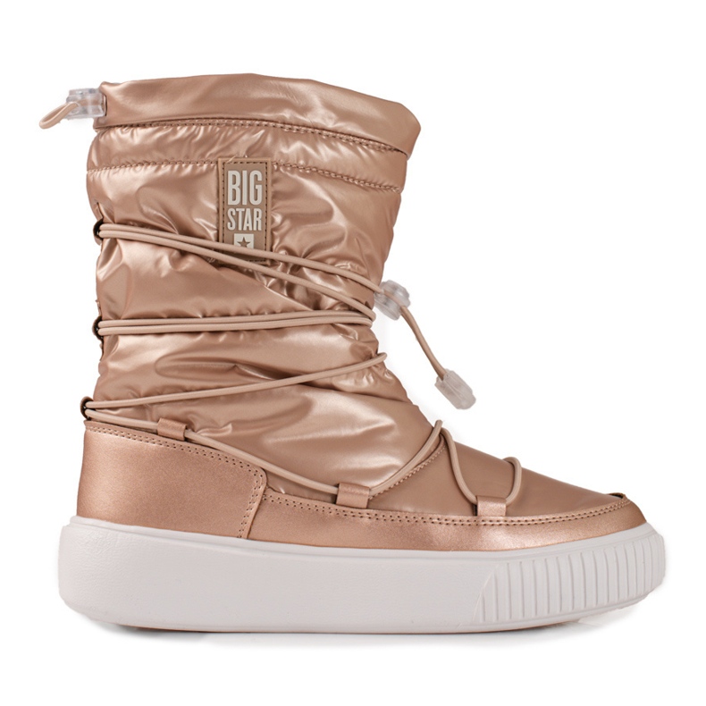 Stivali da neve isolati dorati da donna Big Star KK274194 rosa