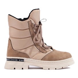 Doposci da donna con lacci beige