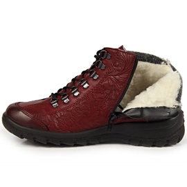 Stivali da donna bordeaux Rieker L7144-35 chiaretto