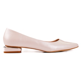 Décolleté beige da donna con tacco basso Shelovet