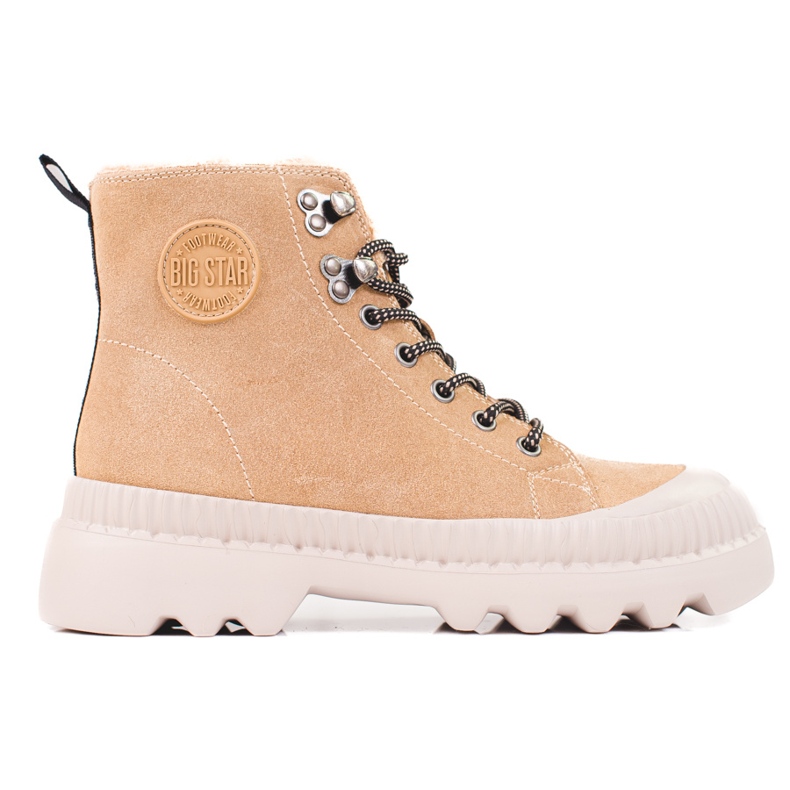 Scarpe da donna in vera pelle Big Star KK274521 marrone