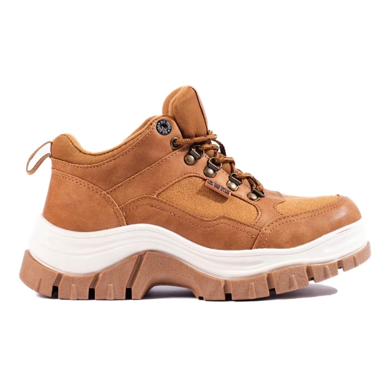 Sneakers da donna Big Star KK274362 su suola spessa beige