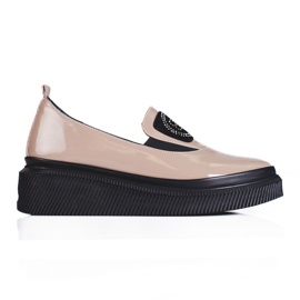Scarpe Shelovet da donna in pelle beige