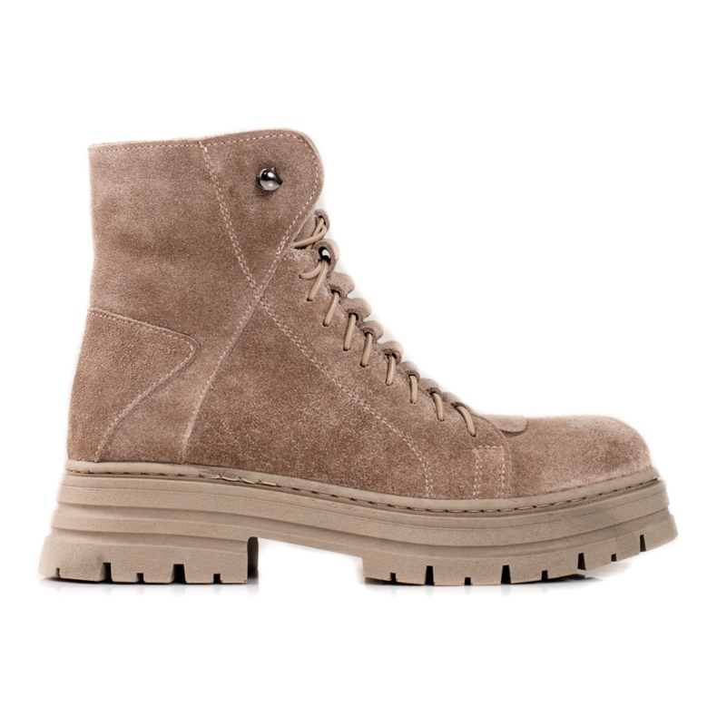 Trapper beige in pelle naturale