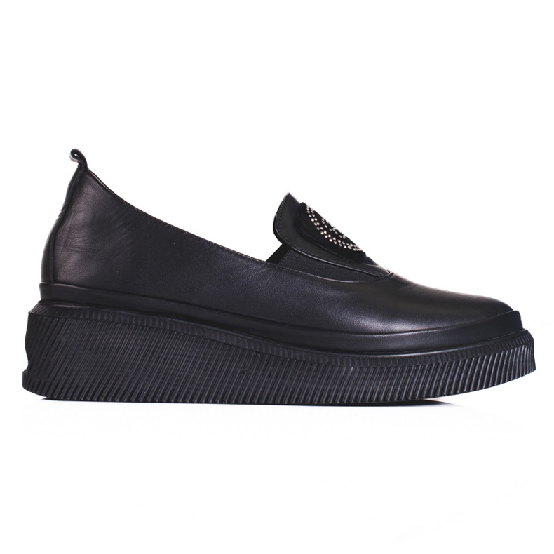 Scarpe Shelovet da donna in pelle nero