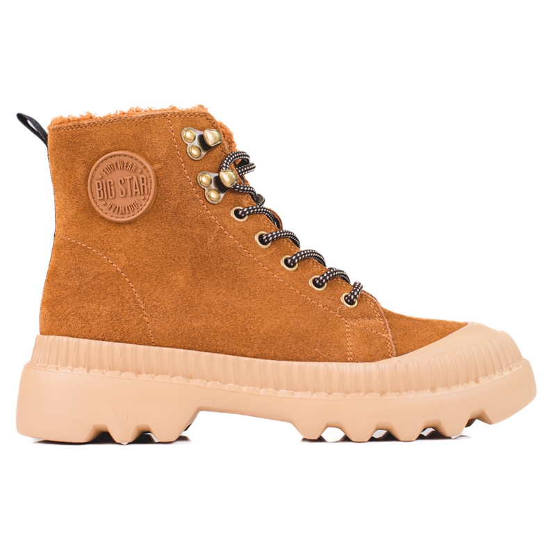Scarpe da donna in vera pelle Big Star KK274520 marrone