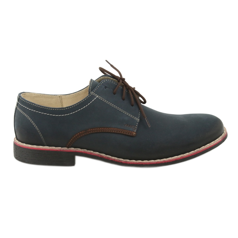 Moskała Scarpe da uomo in pelle 761 blu navy moskła
