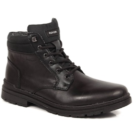 Scarpe in pelle da uomo alte nere Rieker F2641-00 nero