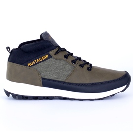 Sneakers in pelle da uomo kaki Trax Bustagrip cachi verde