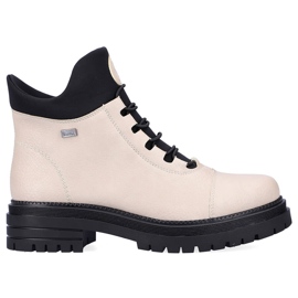 Stivali isolanti beige da donna impermeabili e confortevoli Rieker Y3163-60