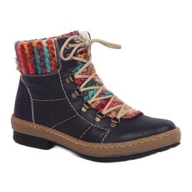 Stivali caldi da donna blu navy Rieker Z6706-14