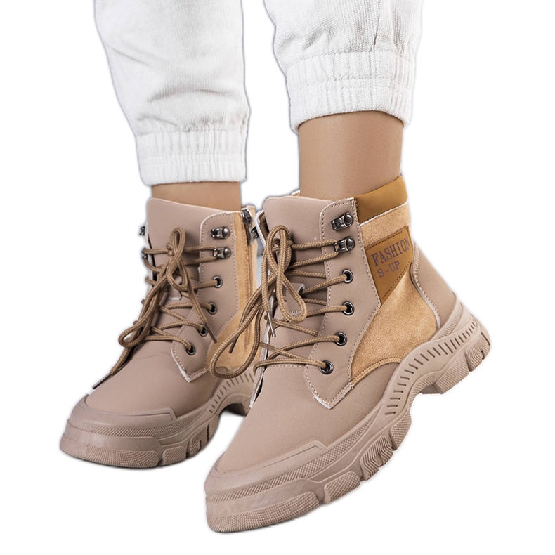 Stivali isolanti marroni Fordla beige