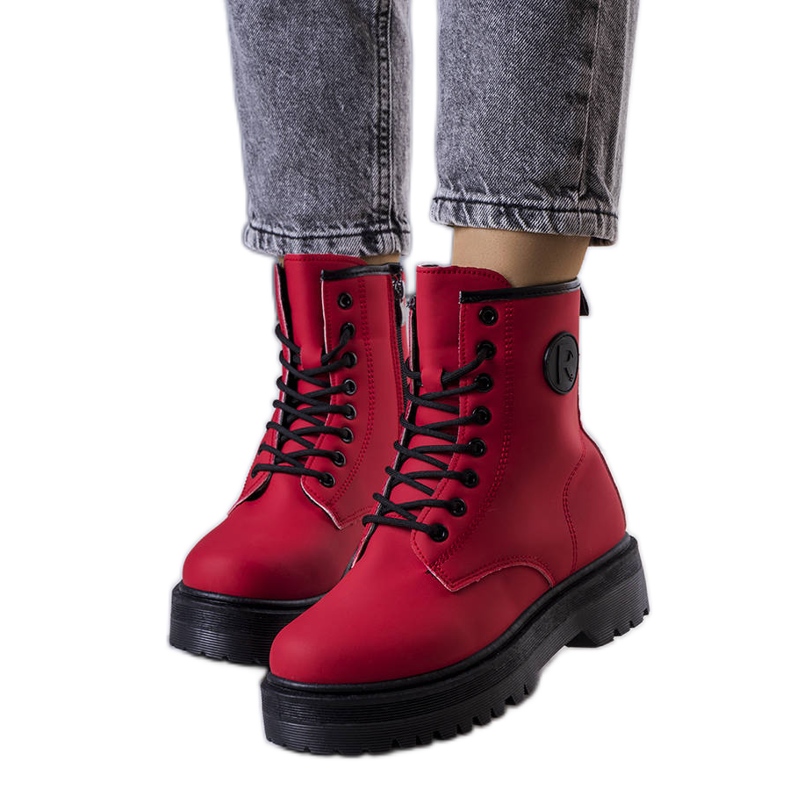 Scarponcini da trekking Dirk rosso opaco