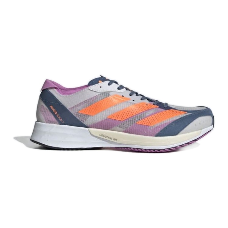 Scarpe Adidas Adizero Adios 7 M GX6647 bianca viola arancia