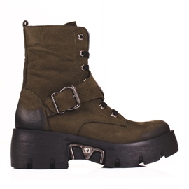 Lavoratrici in pelle Shelovet da donna verde