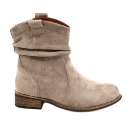 Evento Stivali kaki Jezzi 20BT35-3046 in camoscio beige