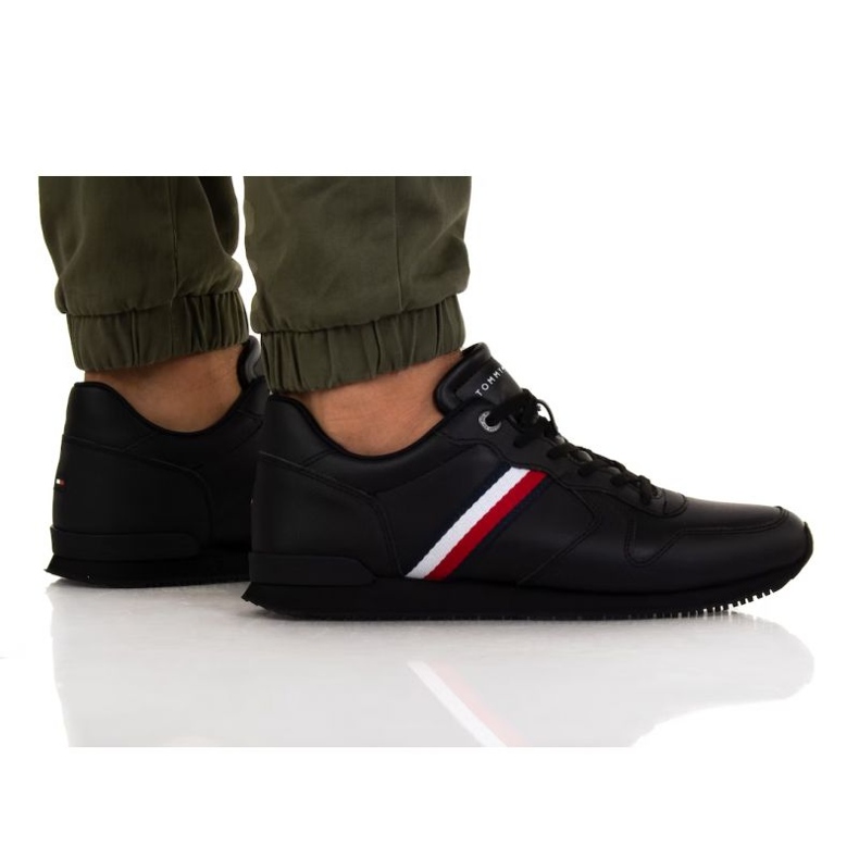 Tommy Hilfiger Iconic Runner in pelle M FM0FM04281 Bds nero