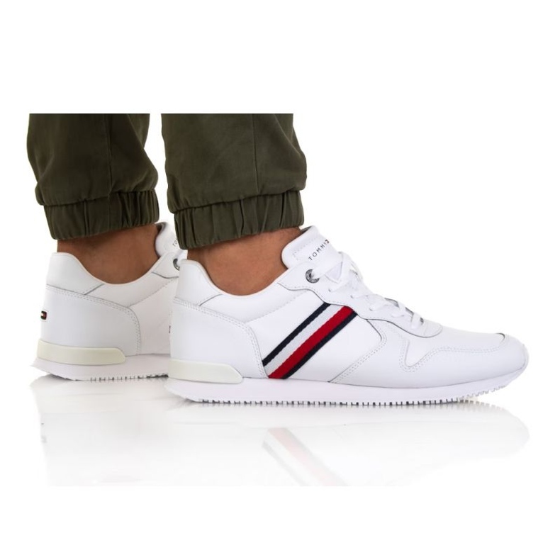 Tommy Hilfiger Iconic Runner Leather M FM0FM04281 Ybr bianca