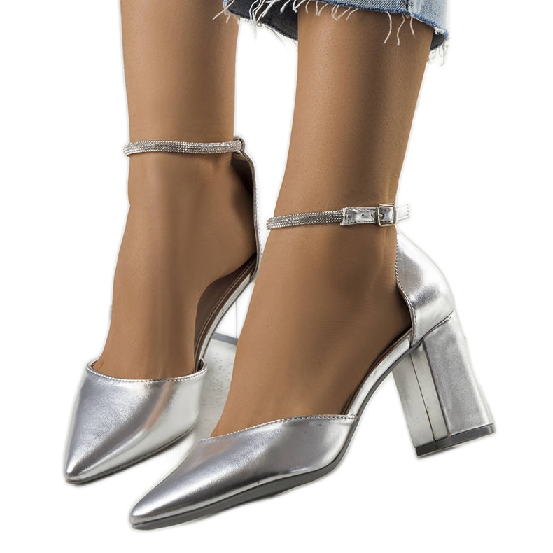 BM Décolleté in argento con zirconi Leighton d'argento