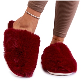 BM Ciabatte da donna in pelliccia Sheryl marrone rossiccio rosso
