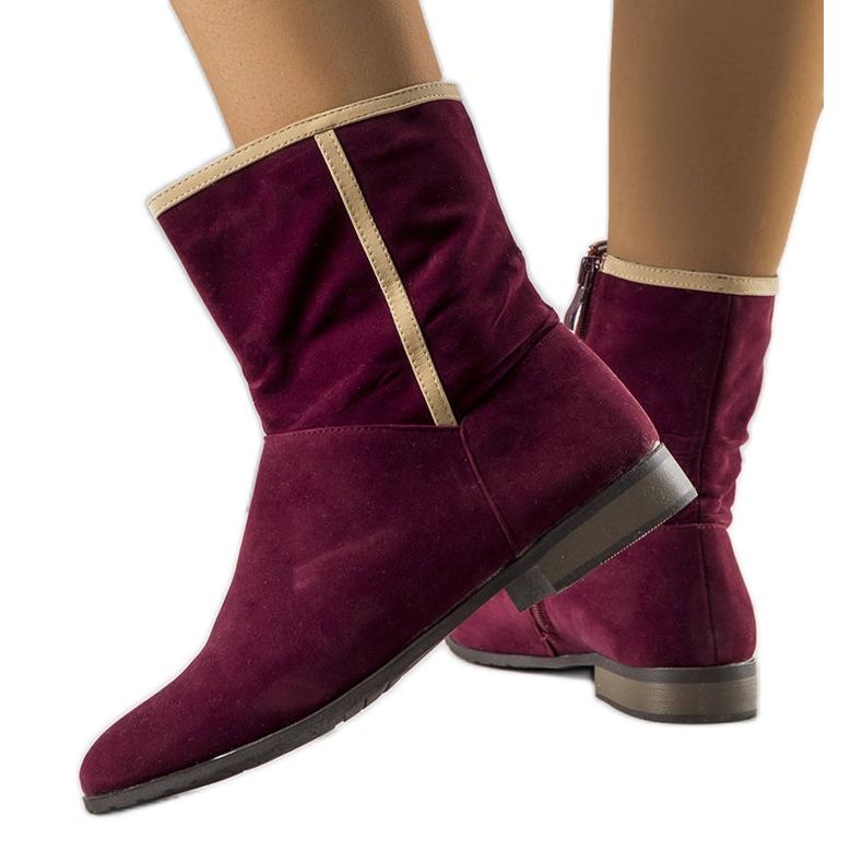 BM Stivali classici di Lersey bordeaux chiaretto