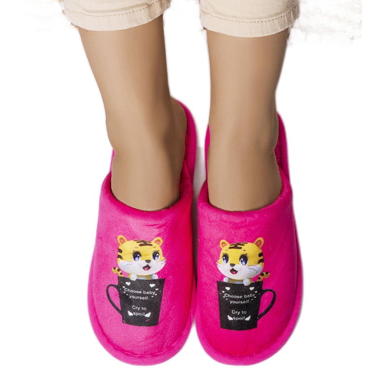 Morbide pantofole Catcup rosa neon