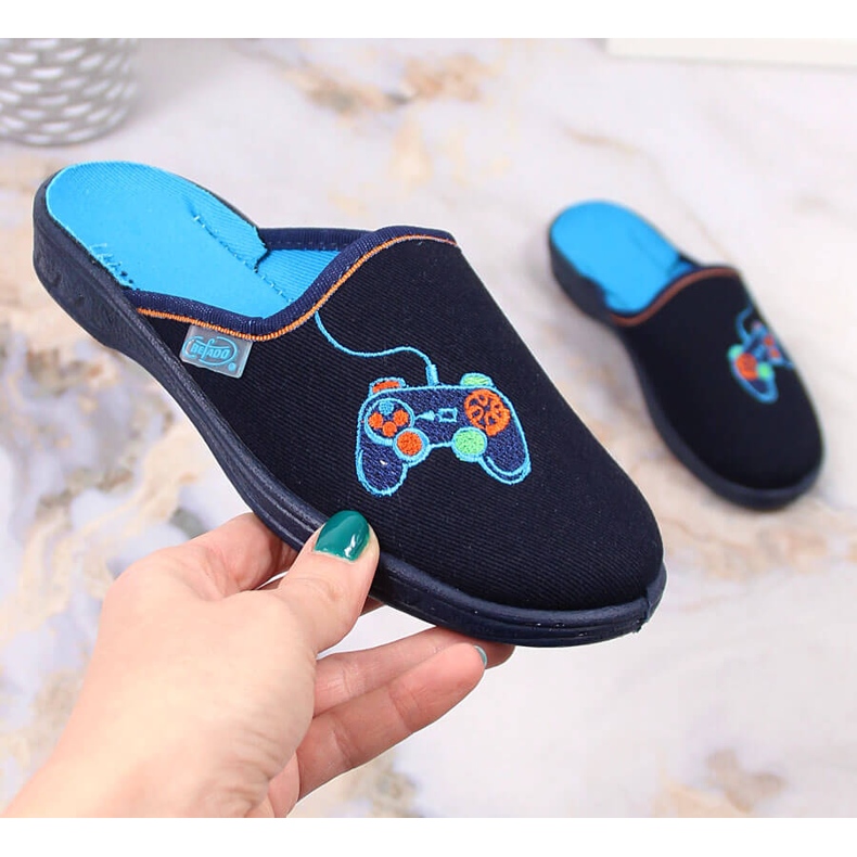 Ciabatte da casa da bambino blu navy Befado 707Y420