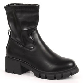 Stivali Jodhpur con tacco alto e piattaforma isolata Jezzi W JEZ379 nero