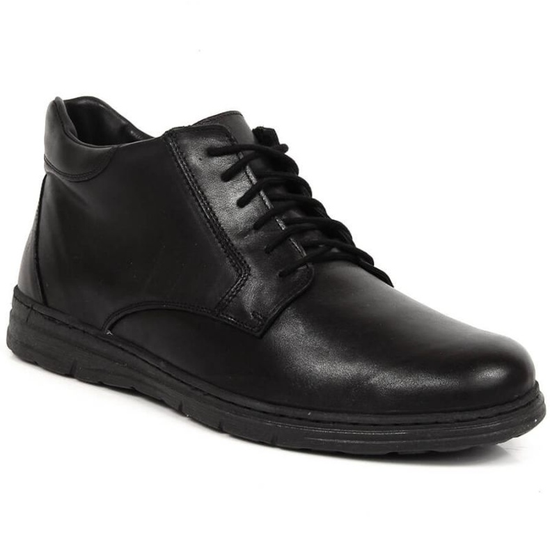 Stivaletti comfort in pelle Łukbut M LUK1806B nero
