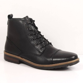 Stivali in pelle isolati Rieker M RKR550 nero