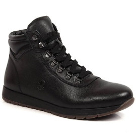 Stivali alti in pelle isolati Rieker M RKR552 nero