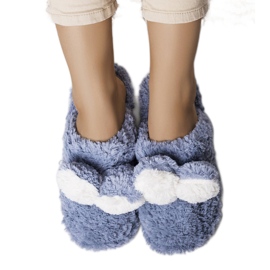 PA1 Morbide pantofole blu coniglio