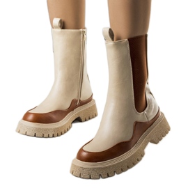 Stivali beige e marroni di Valeris marrone