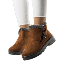 Doposci isolanti cammello con pelliccia Wren marrone