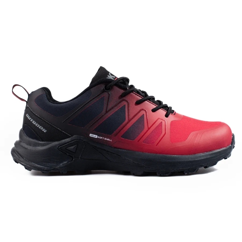 Scarpe da trekking da uomo rosse DK Softshell nero