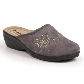 Comode pantofole in velluto Inblu W ARC21 grigio