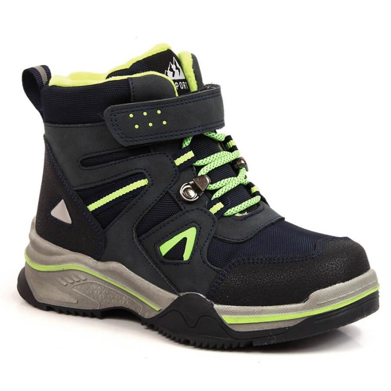 Scarpe isolate con lana di pecora News Jr. EVE383B blu navy