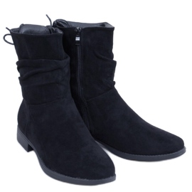 PA1 Theda Stivali flat in camoscio nero