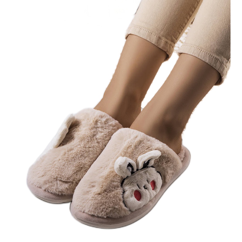 Pantofole Half Bunny morbide beige