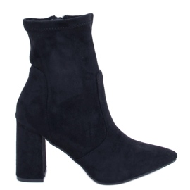 PA1 Stivali con tacco in camoscio di Natalie Black nero