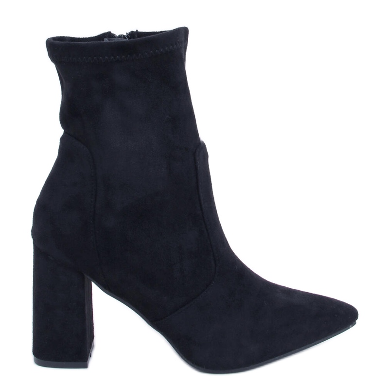 PA1 Stivali con tacco in camoscio di Natalie Black nero