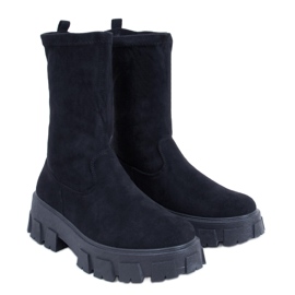 BM Phyllis Stivali flat in camoscio nero
