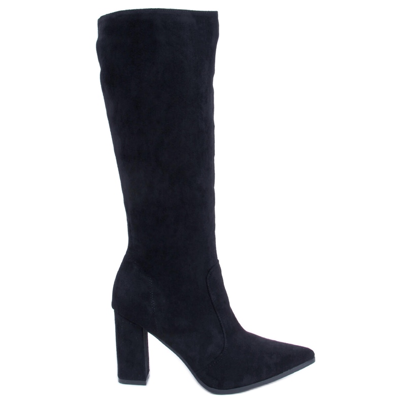 BM Farrah Stivali con tacco in camoscio nero
