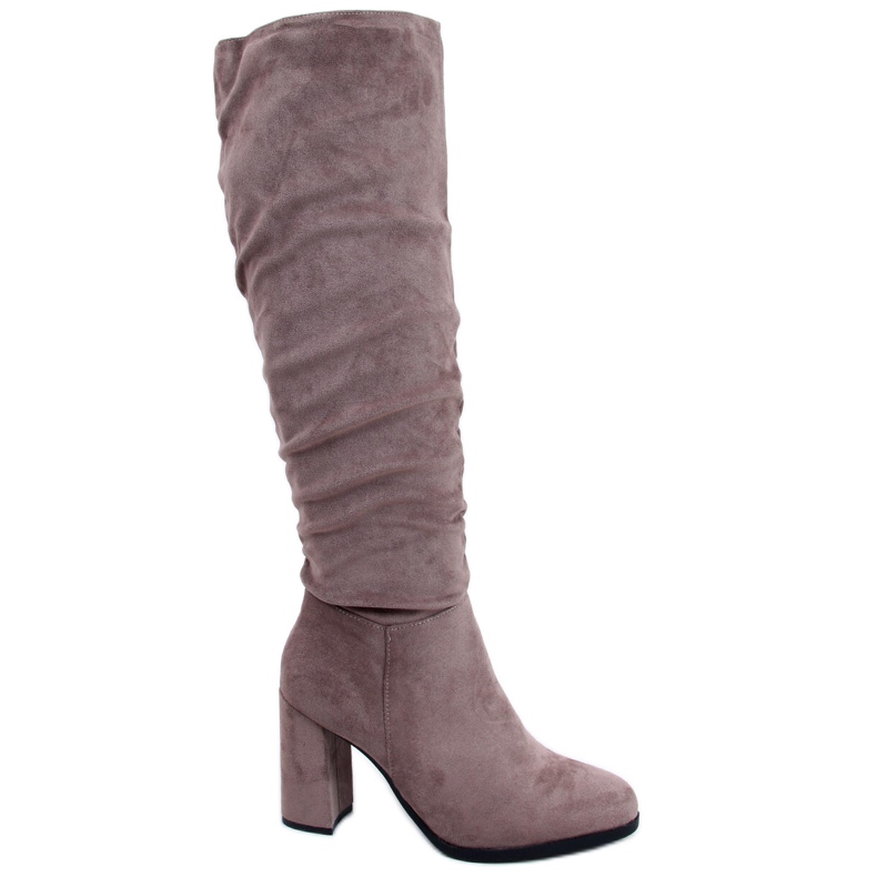 BM Classici stivali con tacco di Vilma Khaki grigio