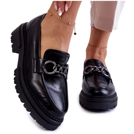 Scarpe da donna eco-chiling la.fi nero con una catena