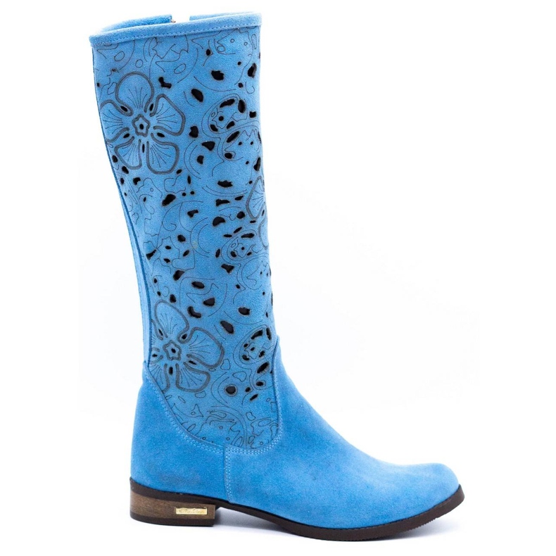 Olivier Stivali traforati da donna Fiori blu