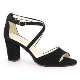 Sandali da donna in camoscio nero Azali 2941