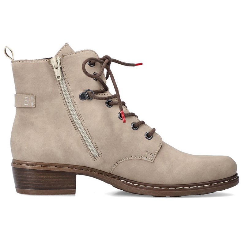 Comodi stivali beige isolati da donna Rieker Y0820-64