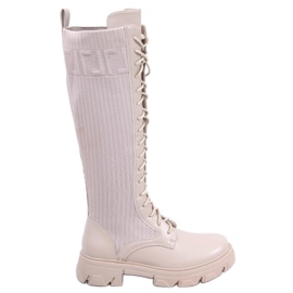 Stivali da equitazione con tomaia flessibile Keyshia Beige